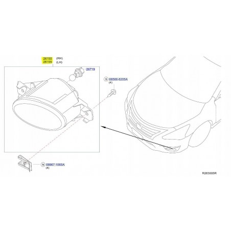 HALOGEN LEWY PRAWY PRZÓD ALTIMA V L33 LIFT 15-