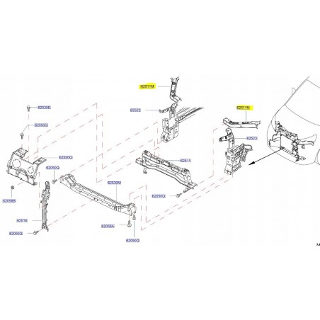 OKULAR LAMPY LEWY PRAWY PRZÓD NISSAN E-NV200 14-