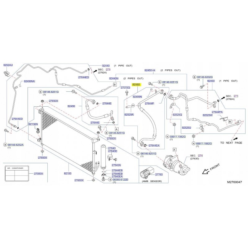 PRZEWÓD KLIMATYZACJI NISSAN NV200 09- ORG.