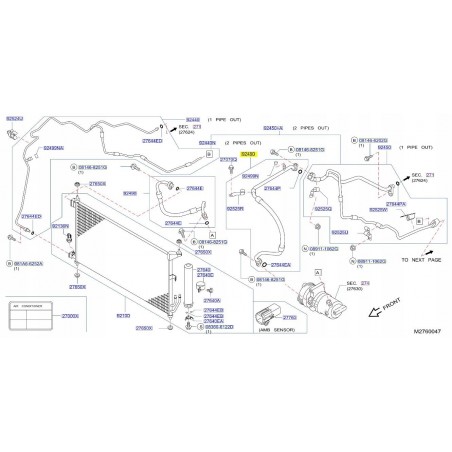 PRZEWÓD KLIMATYZACJI NISSAN NV200 09- ORG.