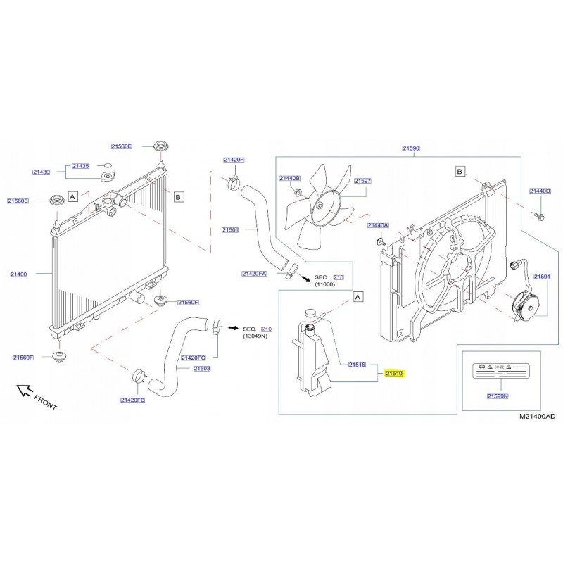 ZBIORNICZEK WYRÓWNAWCZY NISSAN NV200 09-