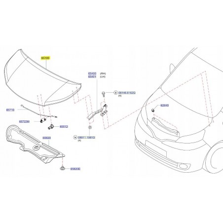 MASKA POKRYWA SILNIKA NISSAN NV200 09- ORYG.