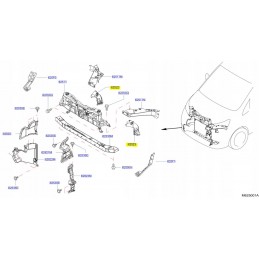 WSPORNIK LEWY PRAWY PAS PRZEDNI NISSAN NV200 09-