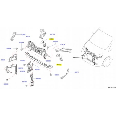 WSPORNIK LEWY PRAWY PAS PRZEDNI NISSAN NV200 09-