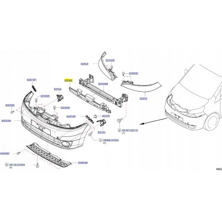 ABSORBER BELKI ZDERZAKA PRZÓD NISSAN NV200 09-
