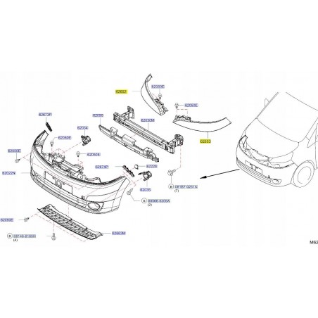 LISTWA POD LAMPĘ PRZÓD LEWA PRAWA NISSAN NV200 09-