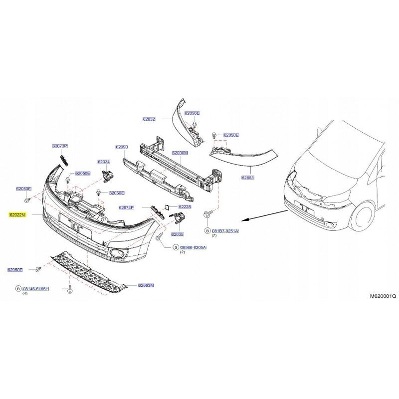 ZDERZAK PRZÓD PRZEDNI NISSAN NV200 09-