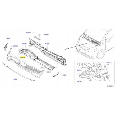 PODSZYBIE GÓRNE PLASTIKOWE NISSAN E-NV200 14-
