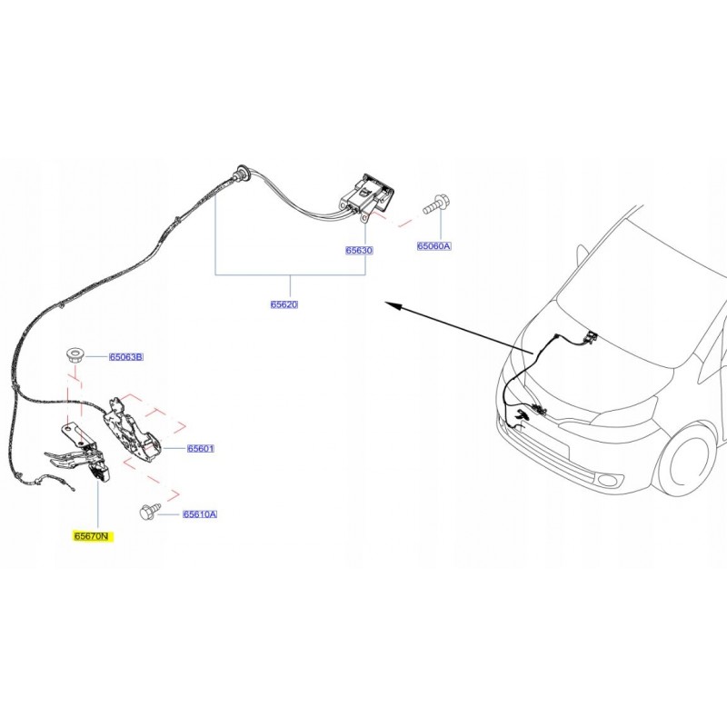 RYGIEL ZAMEK MASKI NISSAN E-NV200 14-