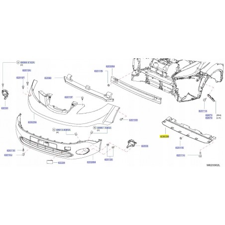 OSŁONA PŁYTA POD ZDERZAK NISSAN E-NV200 14-
