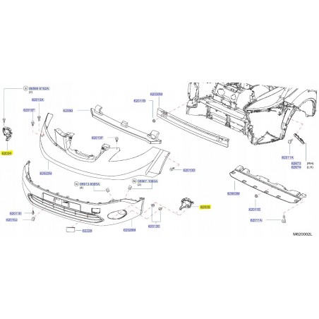 MOCOWANIE HALOGENU LEWE PRAWE NISSAN E-NV200 14-