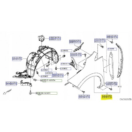BŁOTNIK LEWY PRAWY PRZÓD NISSAN LEAF ZE0 13 -