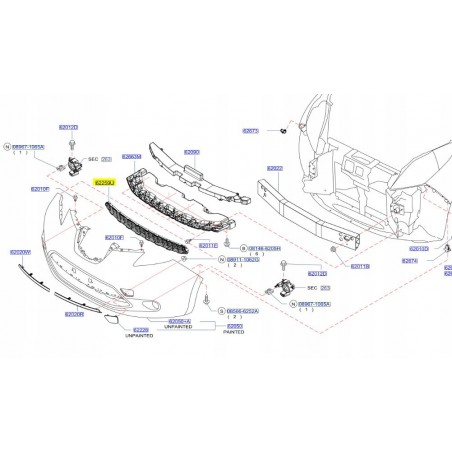 KRATKA ZDERZAKA PRZÓD NISSAN LEAF ZE0 2013 -
