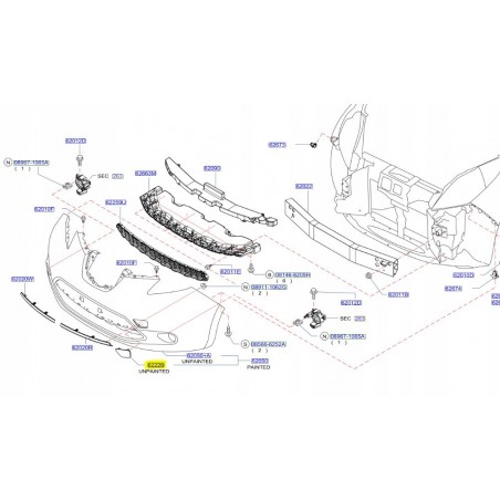 ZAŚLEPKA HAKA ZDERZAKA PRZÓD NISSAN LEAF 2010 -