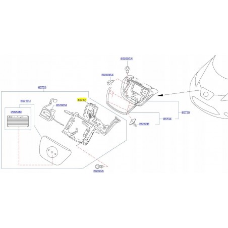 SIŁOWNIK ZAWIAS PORTU ŁADOWANIA LEAF ZE0 2010 -