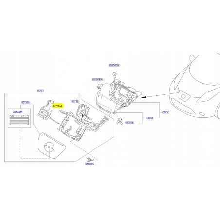 SIŁOWNIK ZAWIAS PORTU ŁADOWANIA LEAF ZE0 2010 -