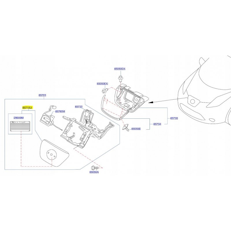 GRILL ATRAPA ZDERZAKA PRZÓD NISSAN LEAF ZE0 2010 -