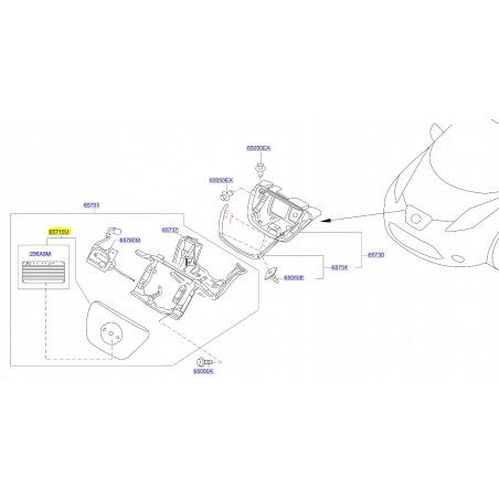 GRILL ATRAPA ZDERZAKA PRZÓD NISSAN LEAF ZE0 2010 -