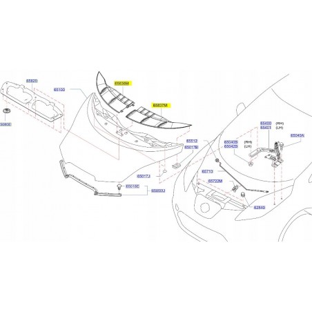 LISTWA NAKŁADKA MASKI L / P NISSAN LEAF ZE0 2010 -