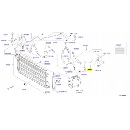PRZEWÓD KLIMATYZACJI NISSAN LEAF ZE0 2010 -