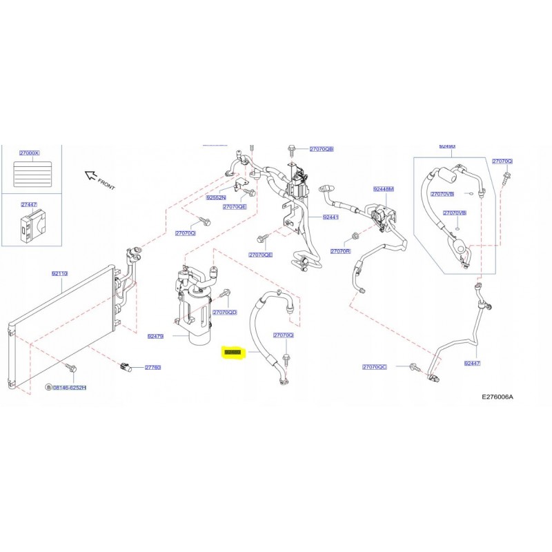 PRZEWÓD KLIMATYZACJI NISSAN LEAF ZE0 2010 -