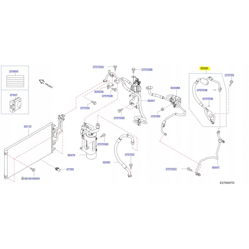 PRZEWÓD KLIMATYZACJI NISSAN LEAF ZE0 2010 -