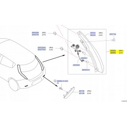 LAMPA TYŁ LEWA PRAWA NISSAN LEAF ZE0 2010 -ORYG.