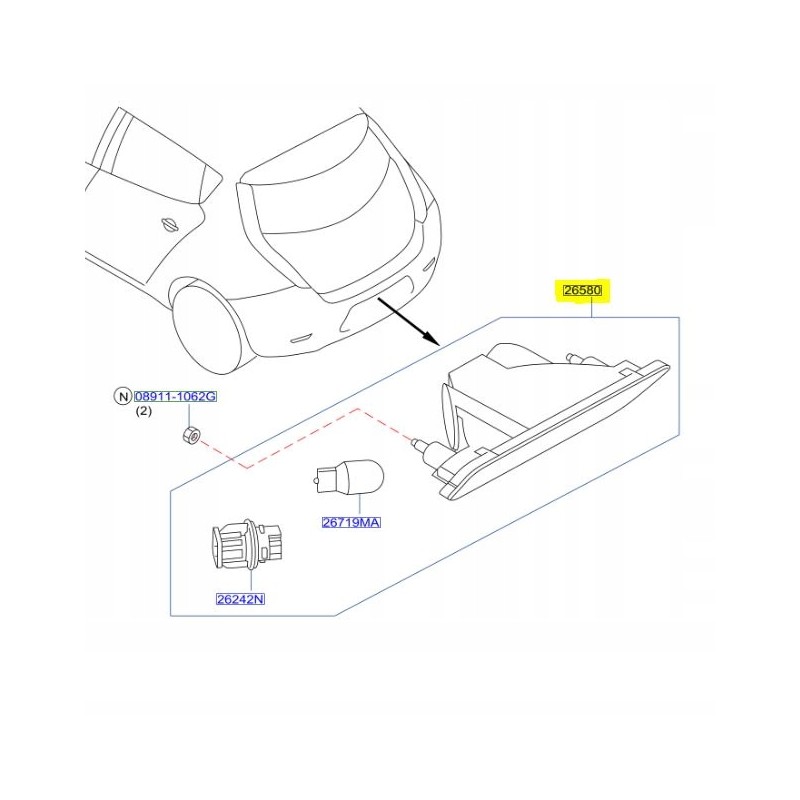 HALOGEN LAMPA PRZECIWMGIELNA TIIDA C11X 2007-