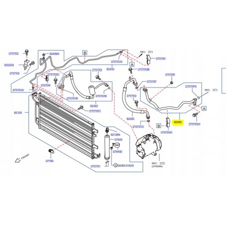 PRZEWÓD KLIMATYZACJI NISSAN LEAF II ZE1 17- NOWY