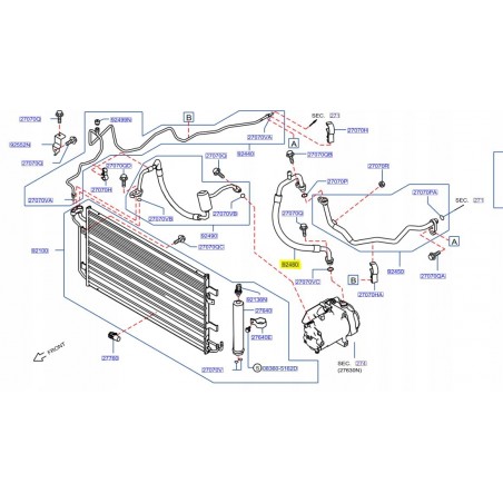 PRZEWÓD KLIMATYZACJI NISSAN LEAF II ZE1 17- NOWY