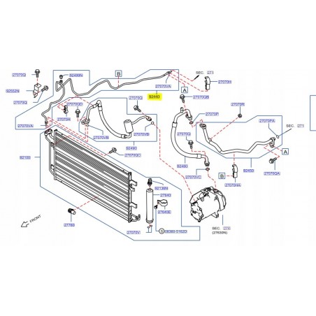 PRZEWÓD KLIMATYZACJI NISSAN LEAF II ZE1 17- NOWY