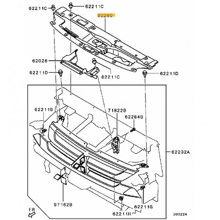 OSŁONA NAKŁADKA PASA PRZÓD OUTLANDER III LIFT 15-