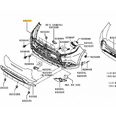 ZDERZAK PRZÓD PRZEDNI OUTLANDER III LIFT 15-