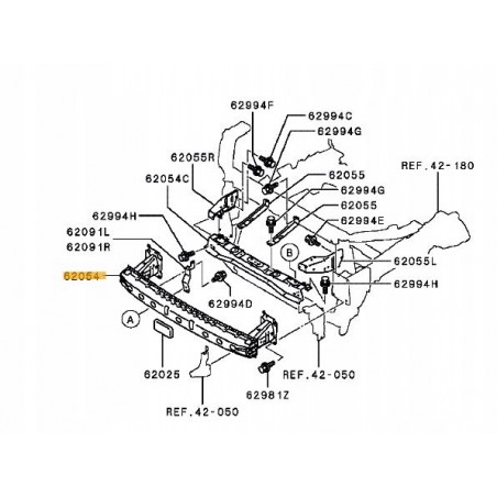 BELKA WZMOCNIENIE ZDERZAKA OUTLANDER III LIFT 15-