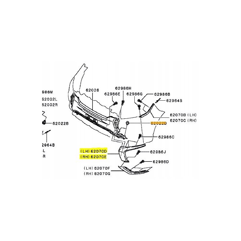 LISTWA CHROM LAMPY ZDERZAKA OUTLANDER III LIFT 15-