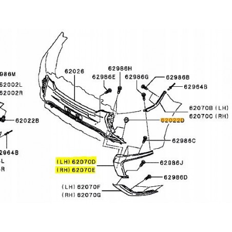 LISTWA CHROM LAMPY ZDERZAKA OUTLANDER III LIFT 15-