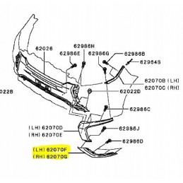 LISTWA CHROM ZDERZAKA OUTLANDER III LIFT 15-