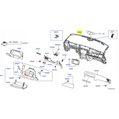 DESKA ROZDZIELCZA NISSAN LEAF II ZE1 17- NOWA ORYG
