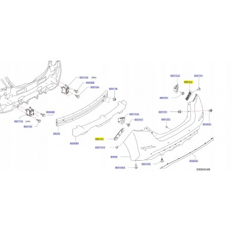 ŚLIZG ZDERZAKA LEWY PRAWY TYŁ LEAF II ZE1 17-