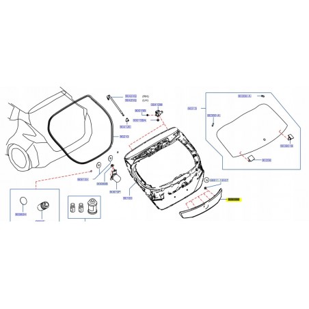 BLENDA LISTWA KLAPY TYŁ NISSAN LEAF II ZE1 17- ORG