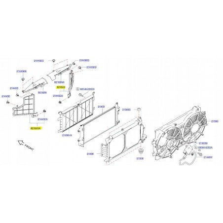 KIEROWNICA POWIETRZA LEWA PRAWA LEAF II ZE1 17-