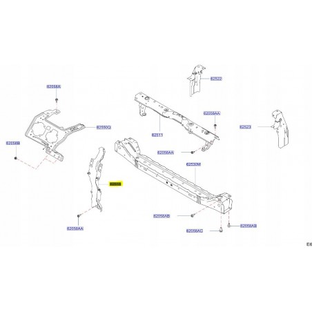 WZMOCNIENIE WSPORNIK ZAMKA NISSAN LEAF II 17-