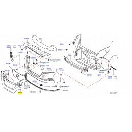 LISTWA GRILL ATRAPA ZDERZAKA NISSAN LEAF II 17-