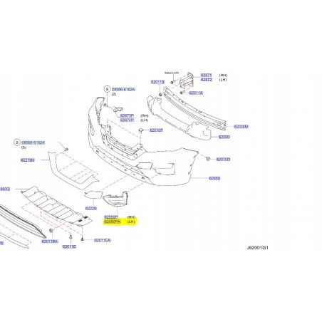 KRATKA RAMKA HALOGENU LEWA X-TRAIL T32 LIFT 17-