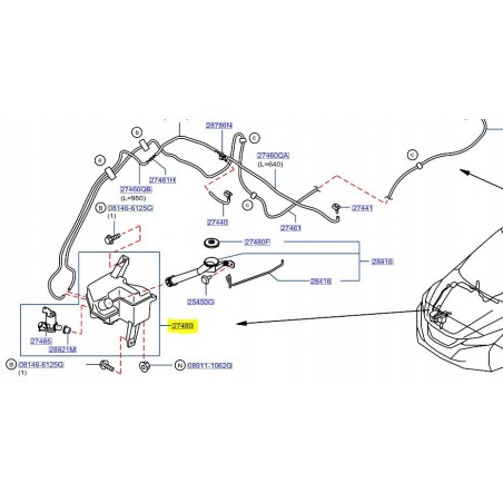 ZBIORNICZEK SPRYSKIWACZY NISSAN LEAF II ZE1 17-