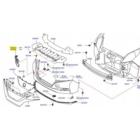 KRATKA ZDERZAKA LEWA PRAWA NISSAN LEAF II ZE1 17-