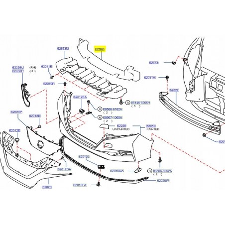 ABSORBER BELKI ZDERZAKA PRZÓD LEAF II ZE1 17-