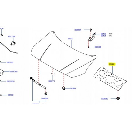 WYGŁUSZENIE PODBITKA MASKI NISSAN LEAF II ZE1 17-