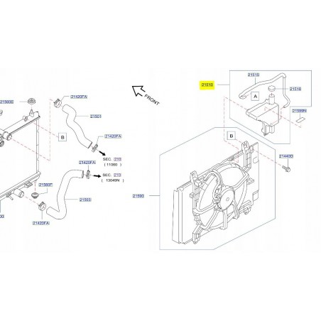 ZBIORNICZEK WYRÓWNAWCZY NISSAN JUKE LIFT 1.6 16V