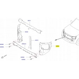 OKULAR WSPORNIK PASA PRZÓD NISSAN NAVARA NP300 D23